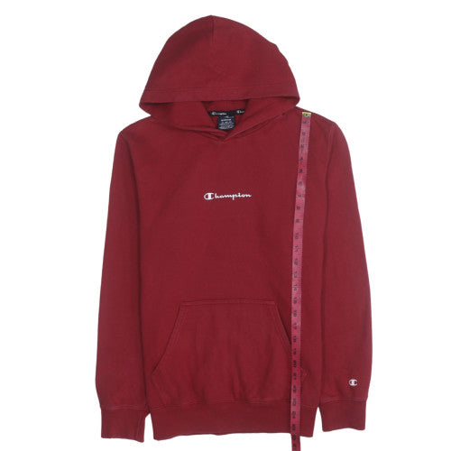 Mens UK Size M Champion Red Pullover Hoodie