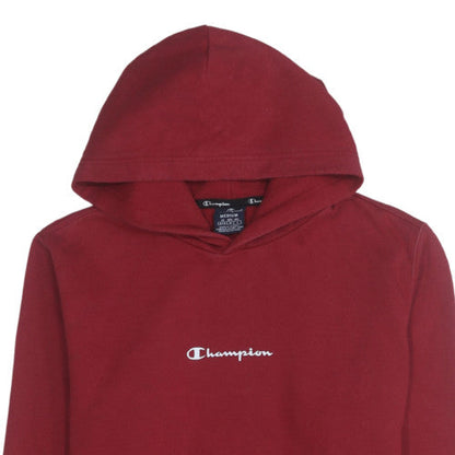 Mens UK Size M Champion Red Pullover Hoodie