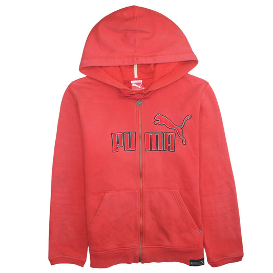 Mens UK Size S PUMA Red Full Zip Hoodie