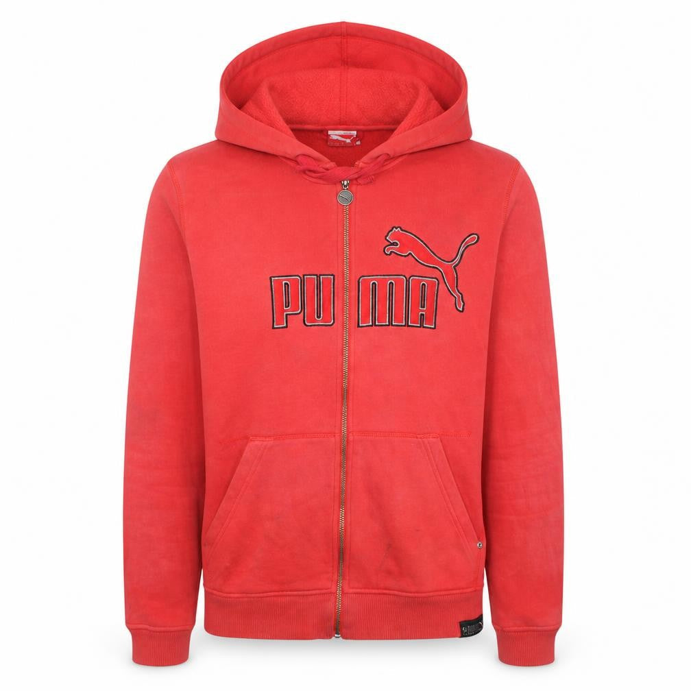 Mens UK Size S PUMA Red Full Zip Hoodie