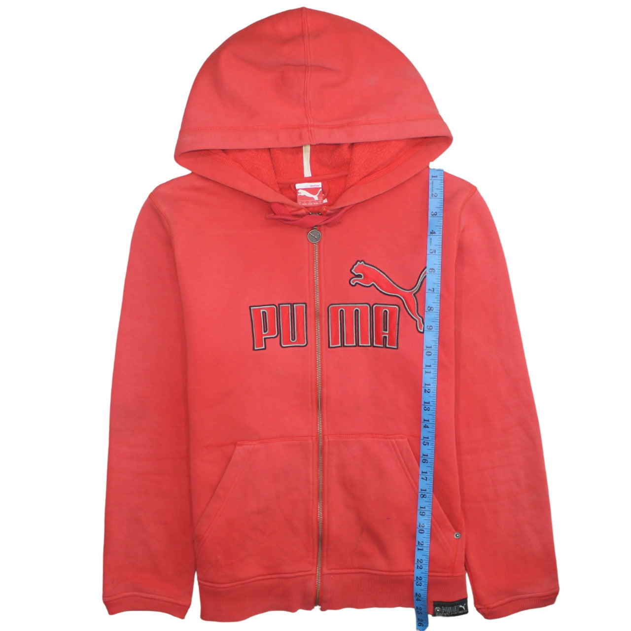 Mens UK Size S PUMA Red Full Zip Hoodie