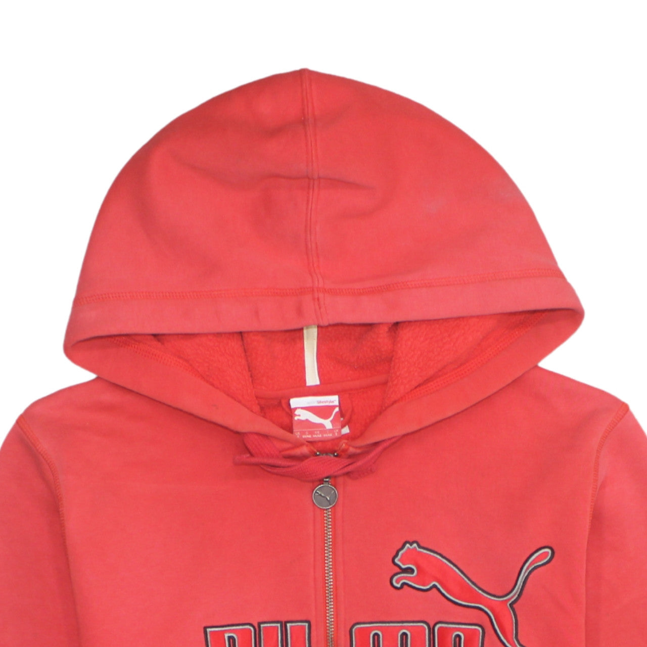 Mens UK Size S PUMA Red Full Zip Hoodie