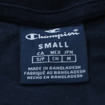 Champion Men's Black Long Sleeve Graphic Logo T-Shirt Size S