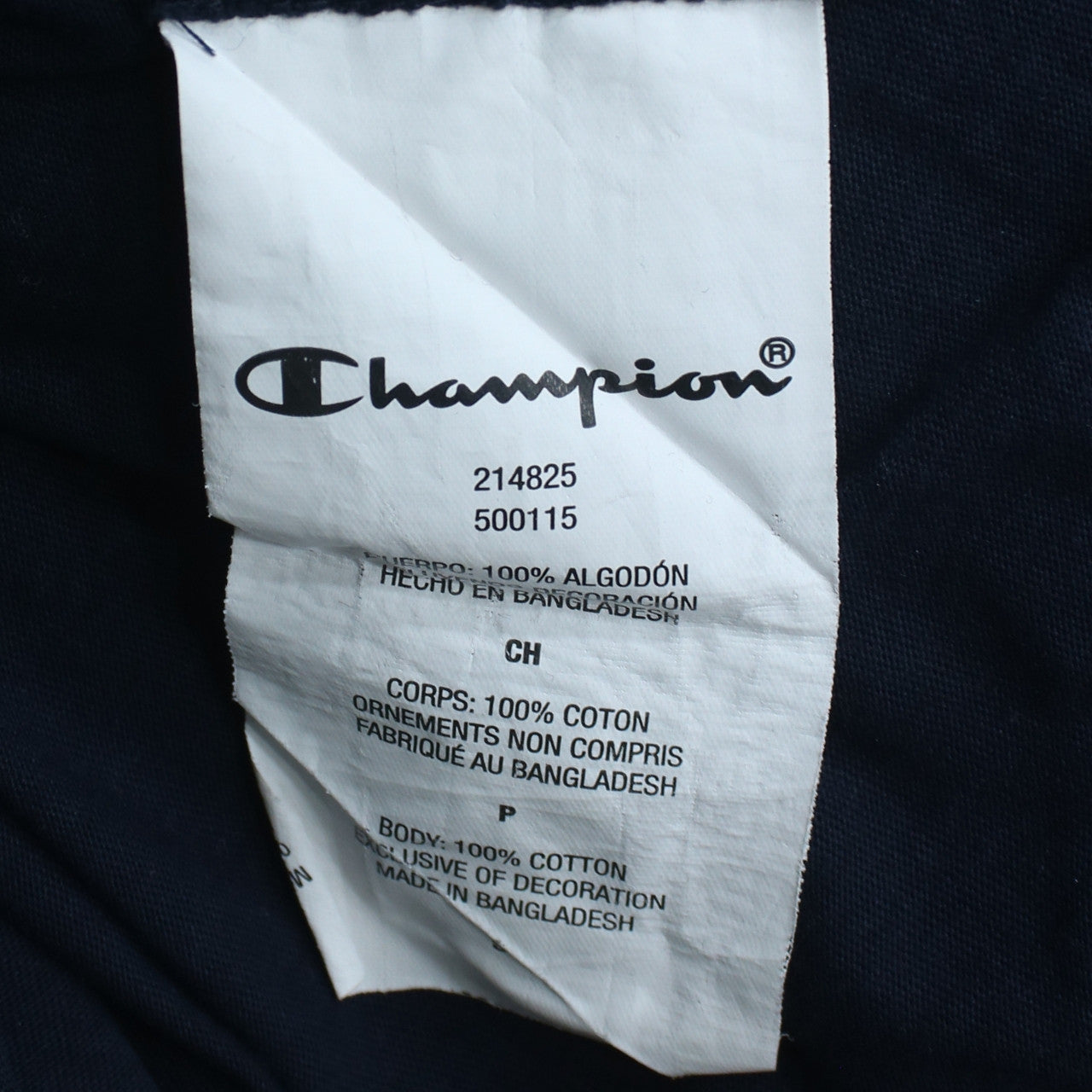 Champion Men's Black Long Sleeve Graphic Logo T-Shirt Size S