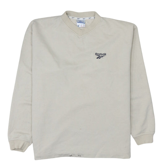 Mens UK Size M Reebok Beige Pullover Sweatshirt