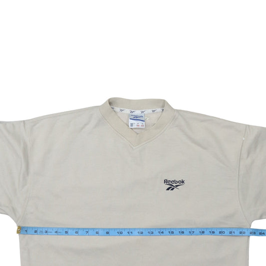 Mens UK Size M Reebok Beige Pullover Sweatshirt