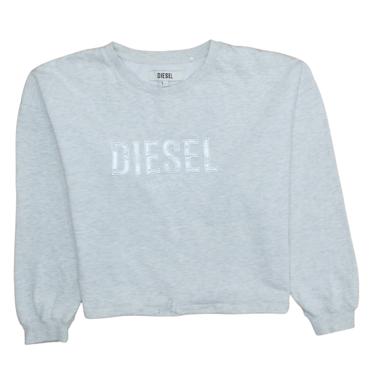 Womens UK Size L Diesel Grey Pullover Sweatshirt