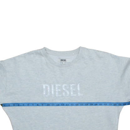 Womens UK Size L Diesel Grey Pullover Sweatshirt