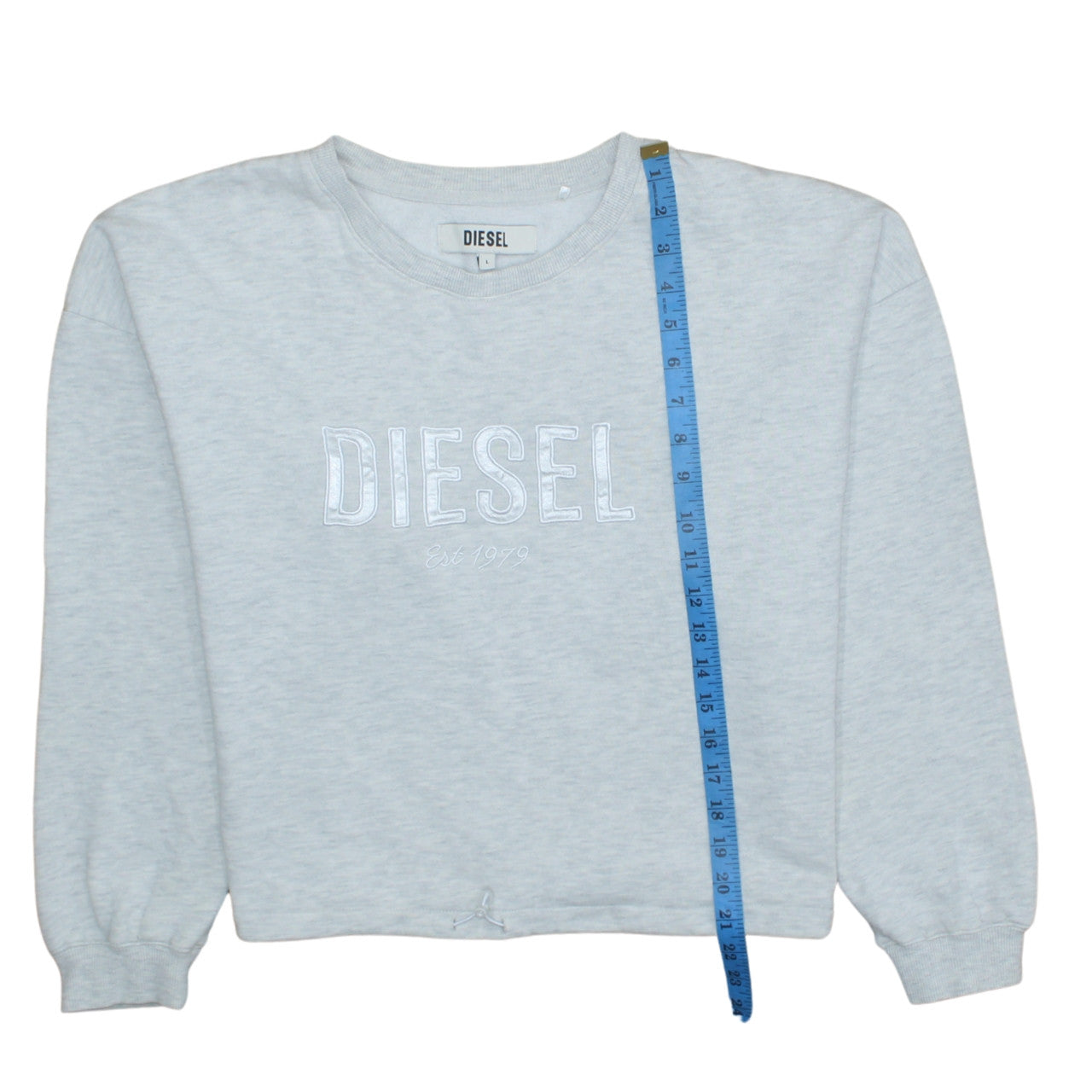 Womens UK Size L Diesel Grey Pullover Sweatshirt
