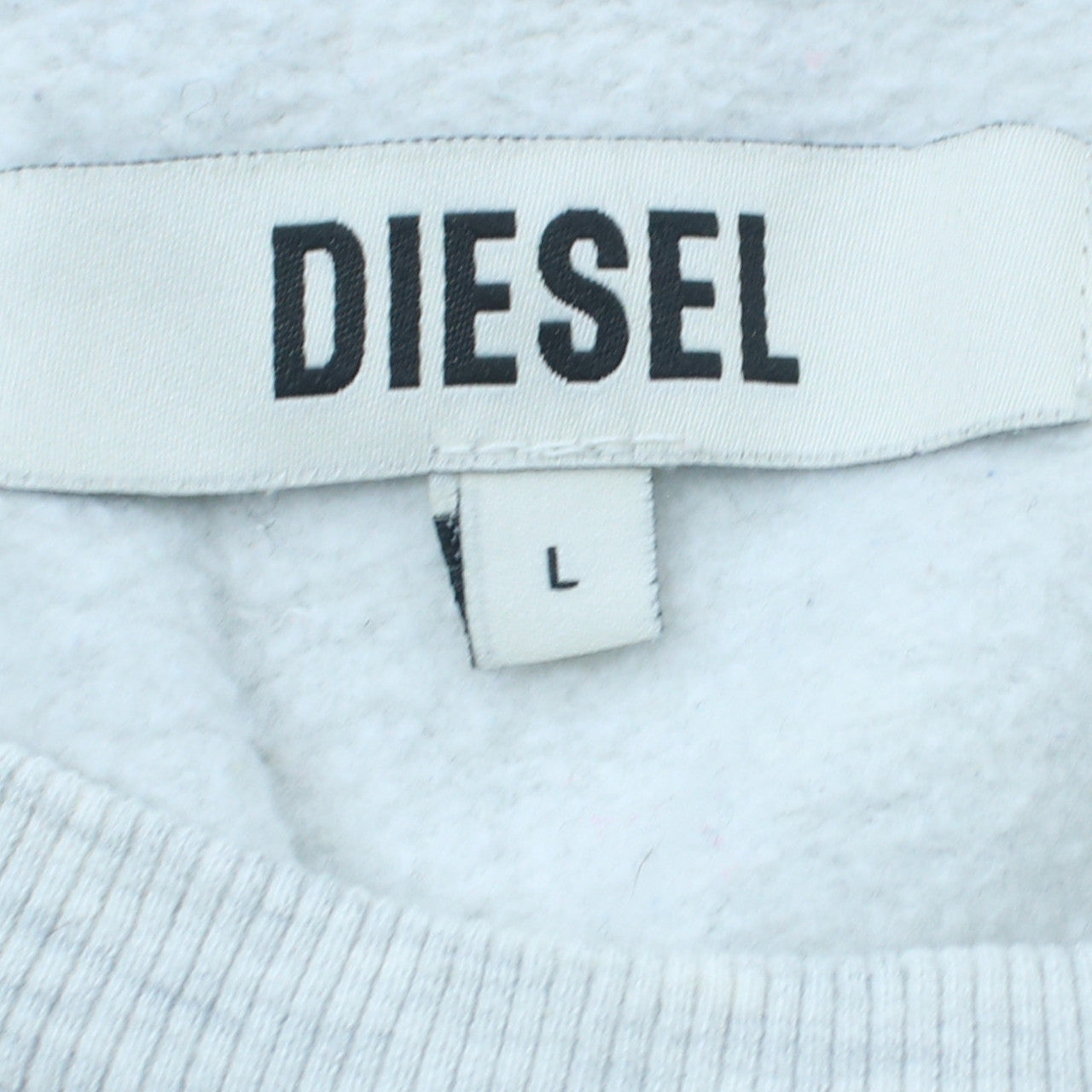 Womens UK Size L Diesel Grey Pullover Sweatshirt