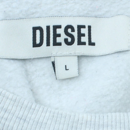 Womens UK Size L Diesel Grey Pullover Sweatshirt