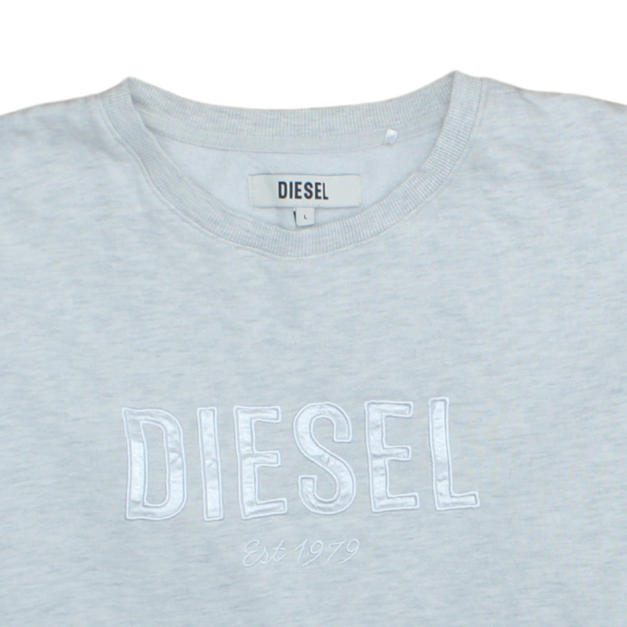 Womens UK Size L Diesel Grey Pullover Sweatshirt