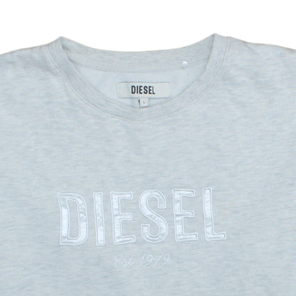 Womens UK Size L Diesel Grey Pullover Sweatshirt