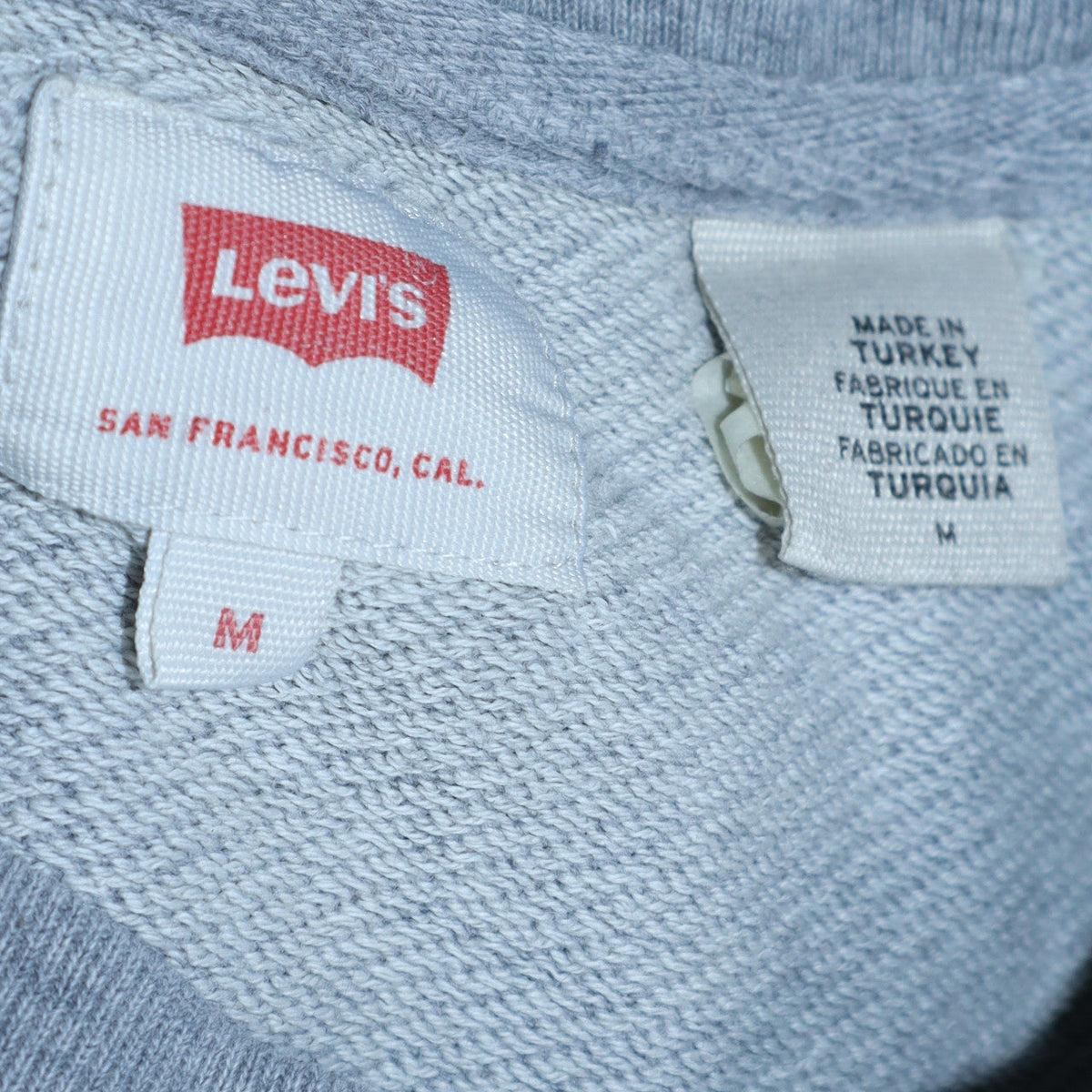Mens UK Size M Levi's Grey Pullover Sweatshirt