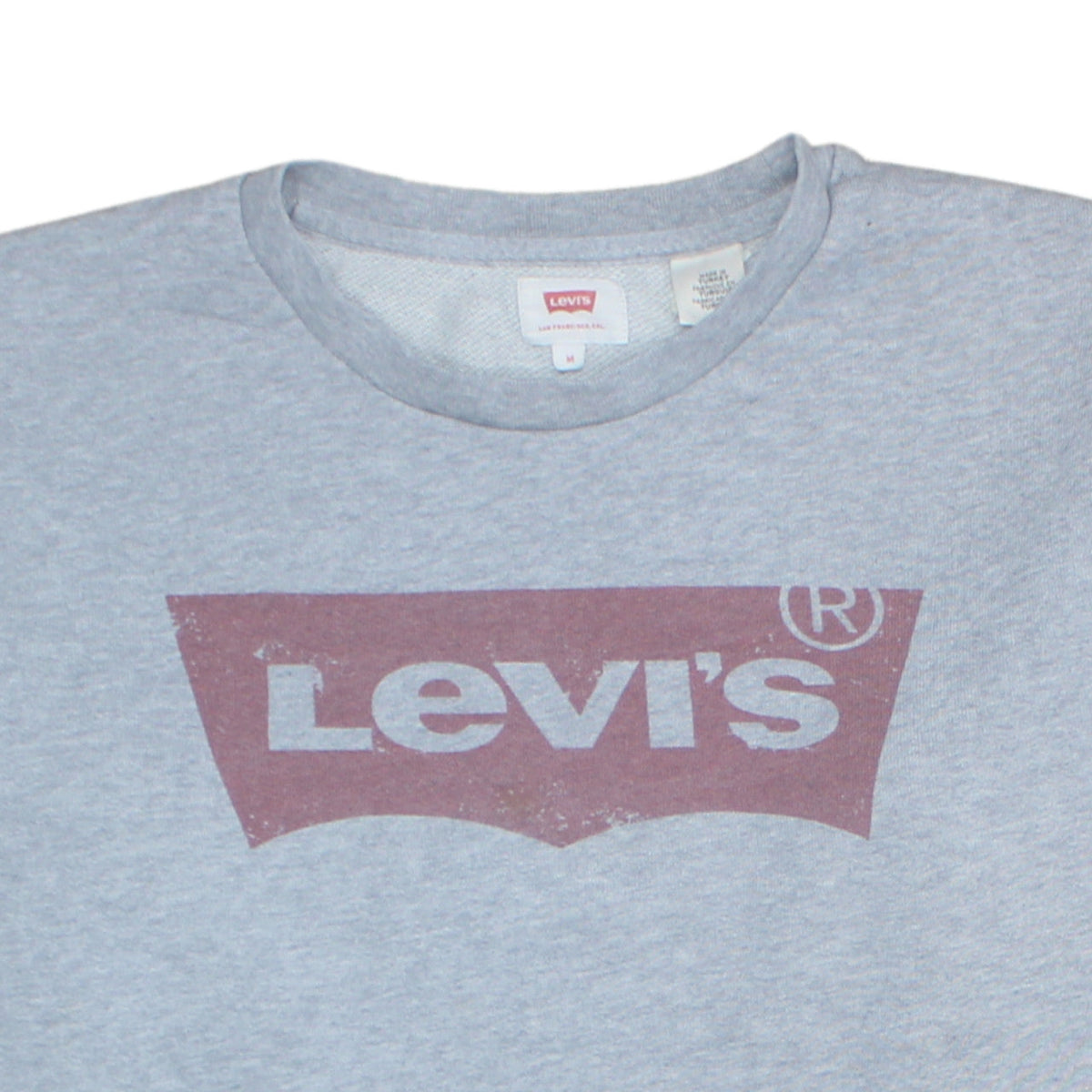 Mens UK Size M Levi's Grey Pullover Sweatshirt
