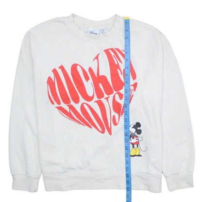 Womens UK Size 12/14 Disney White Pullover Sweatshirt