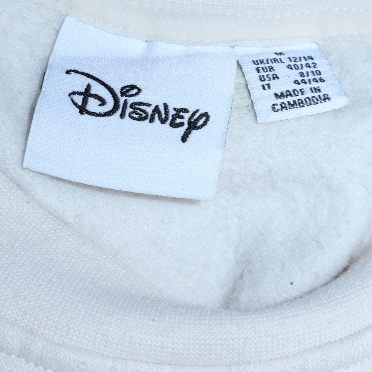 Womens UK Size 12/14 Disney White Pullover Sweatshirt