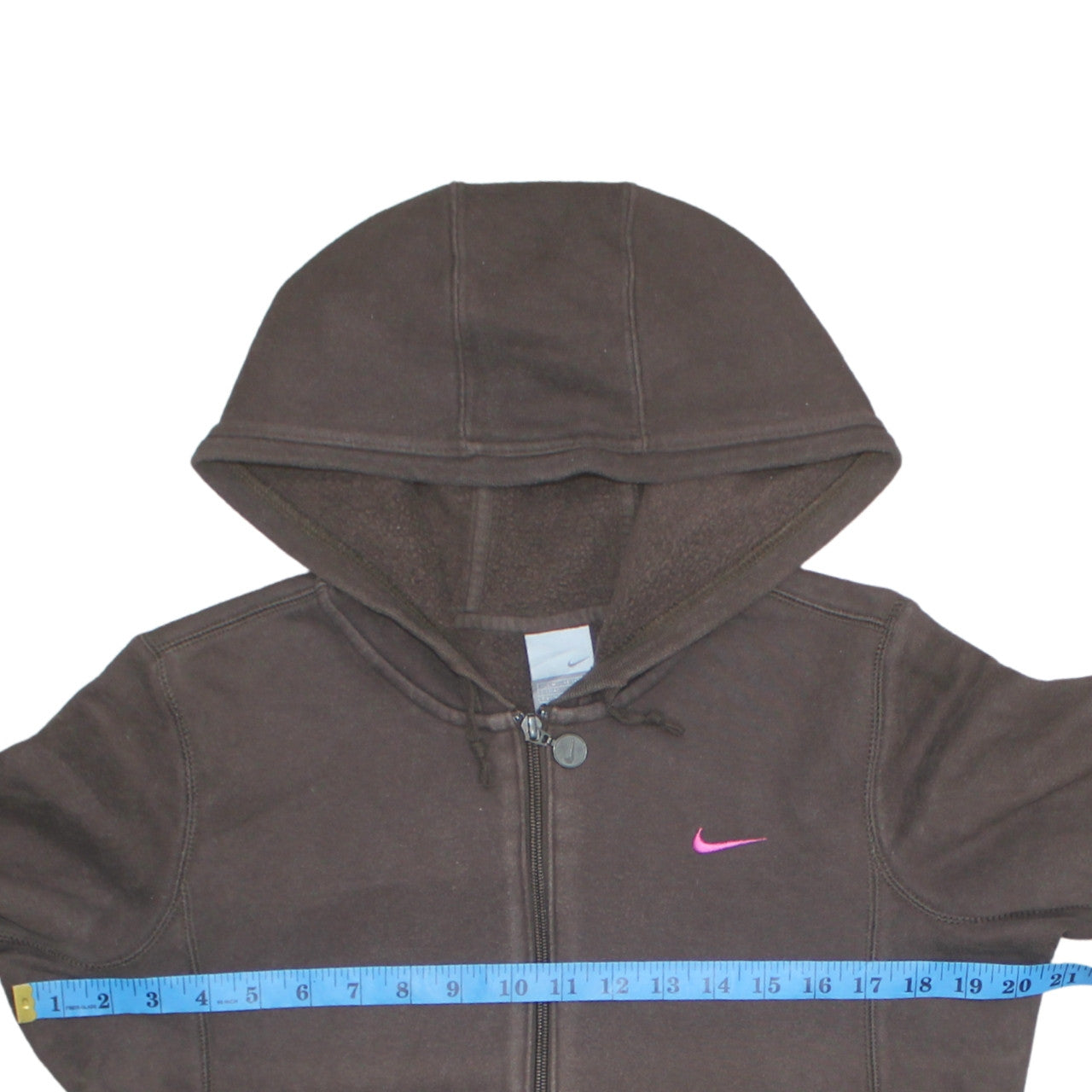 Womens UK Size M Nike Brown Full Zip Hoodie
