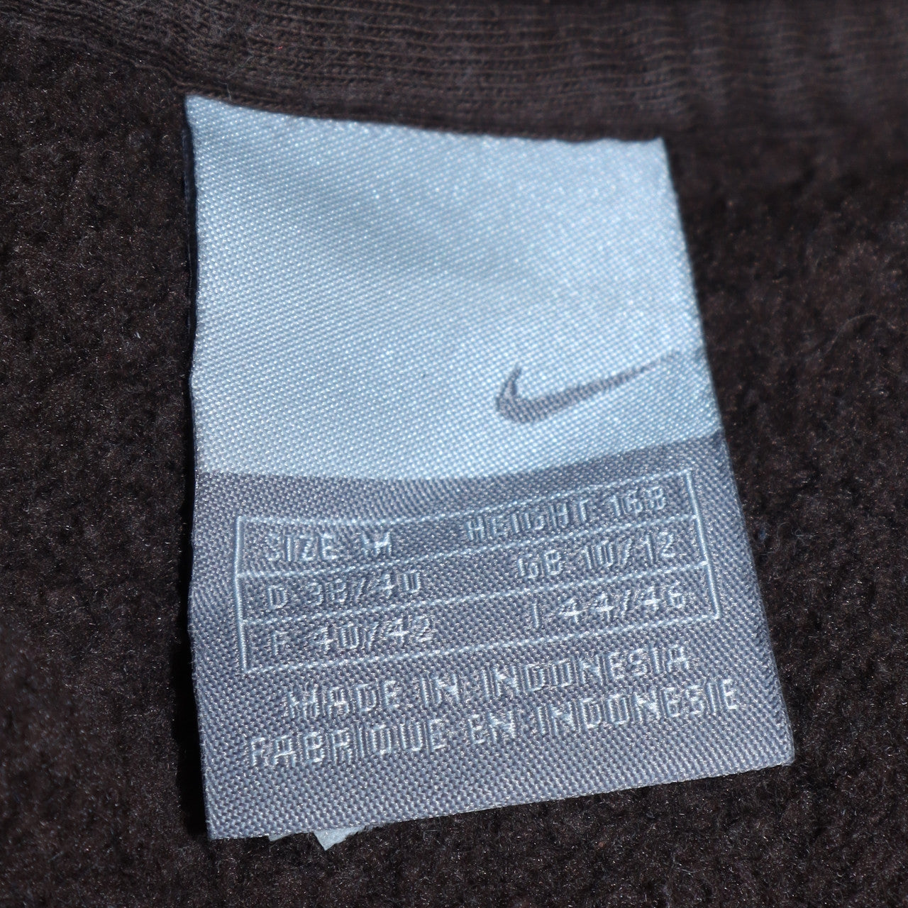 Womens UK Size M Nike Brown Full Zip Hoodie