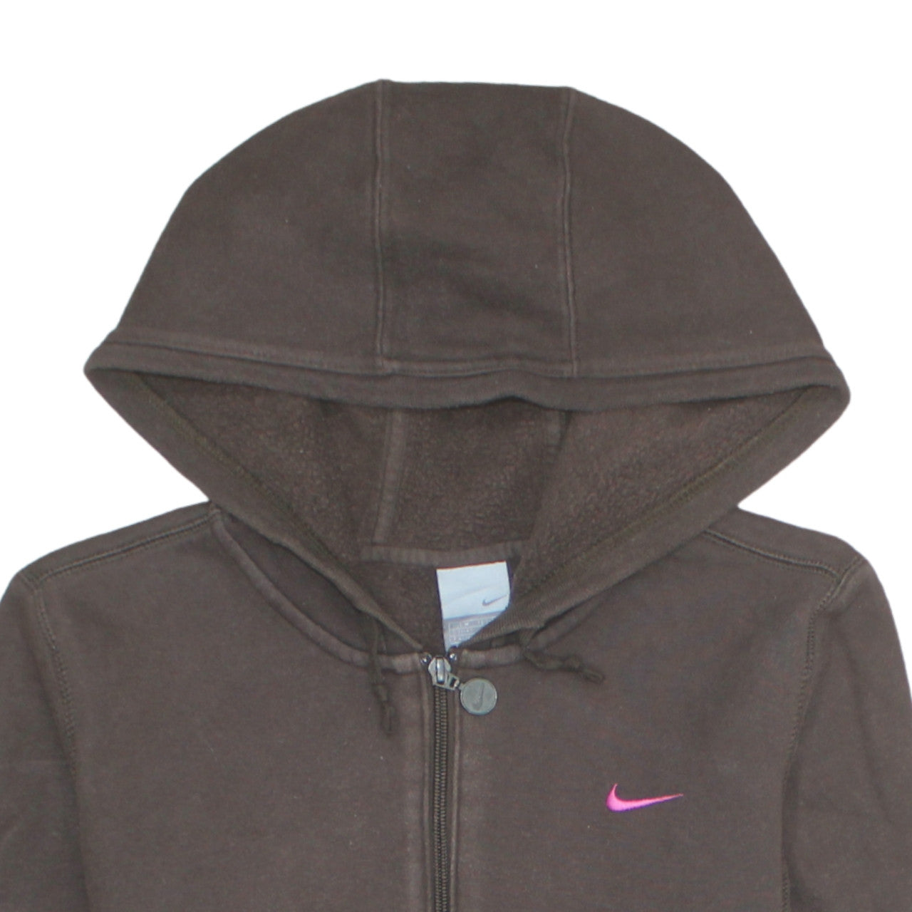 Womens UK Size M Nike Brown Full Zip Hoodie
