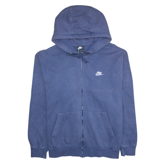 Mens UK Size XL Nike Blue Full Zip Hoodie