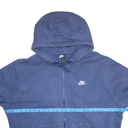 Mens UK Size XL Nike Blue Full Zip Hoodie