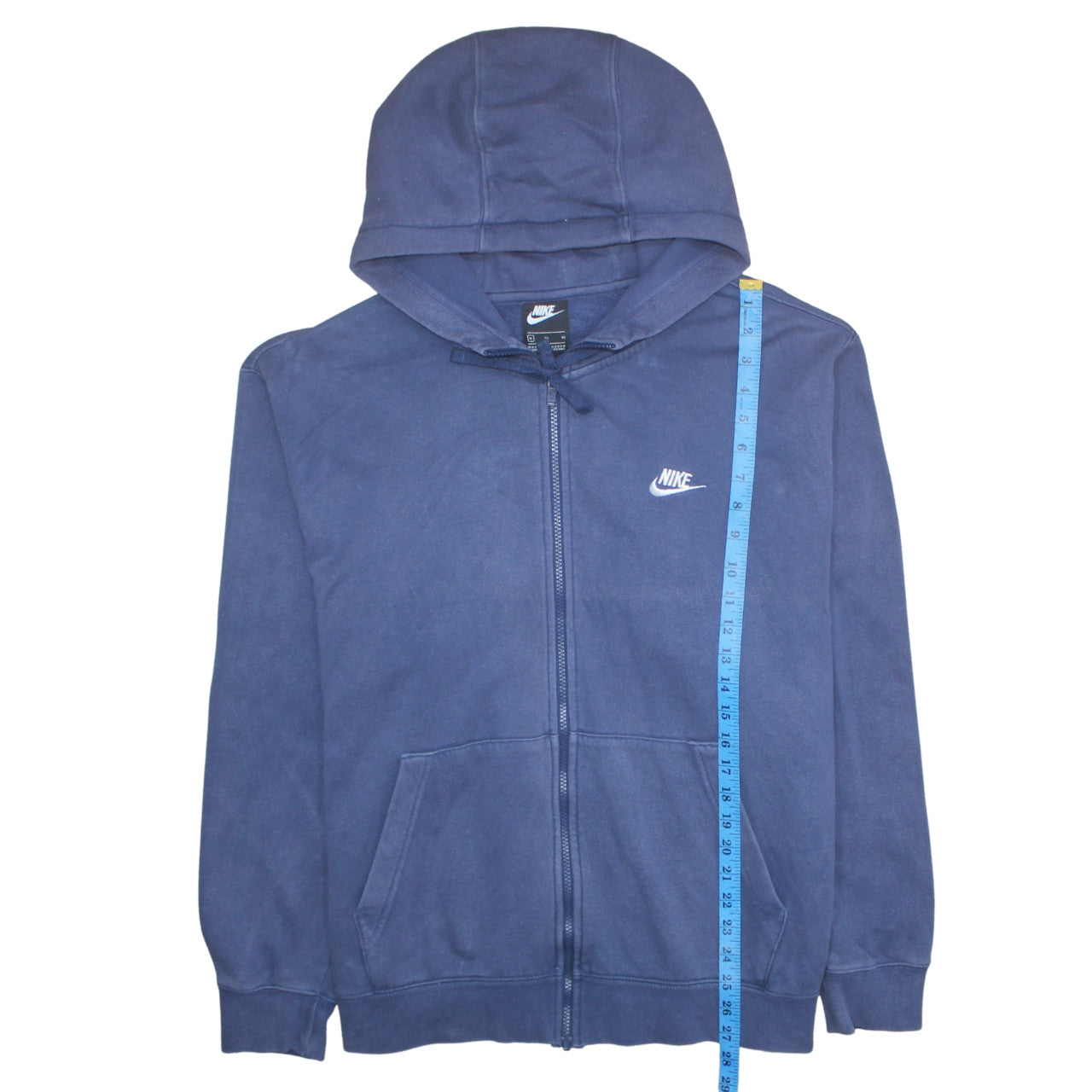 Mens UK Size XL Nike Blue Full Zip Hoodie