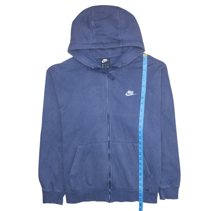 Mens UK Size XL Nike Blue Full Zip Hoodie