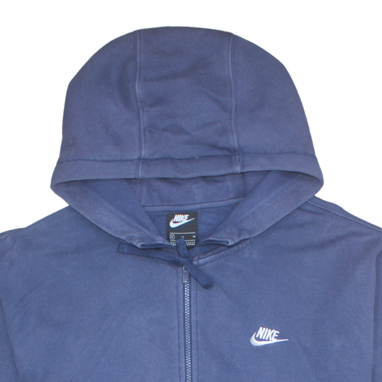 Mens UK Size XL Nike Blue Full Zip Hoodie