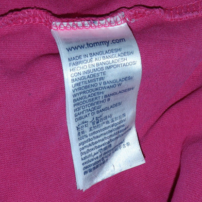 Tommy Jeans Womens Pink Cotton Short Sleeve Crew Neck T-Shirt L