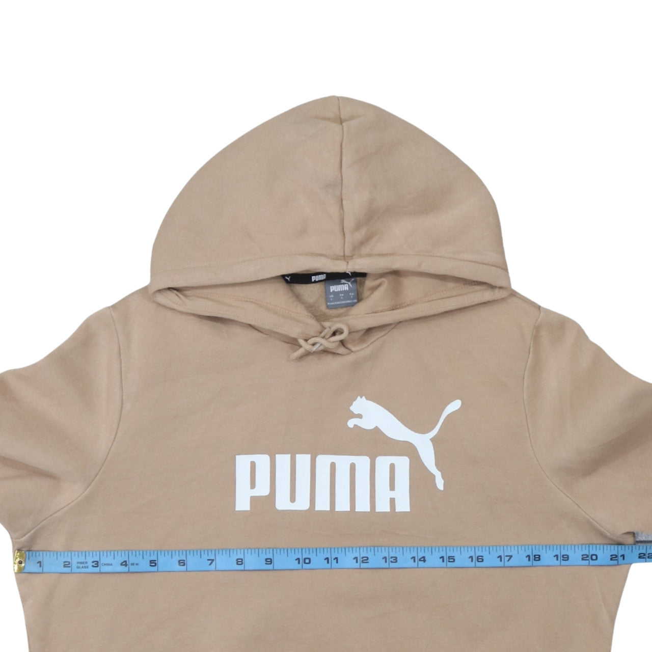 Womens UK Size L PUMA Beige Pullover Hoodie