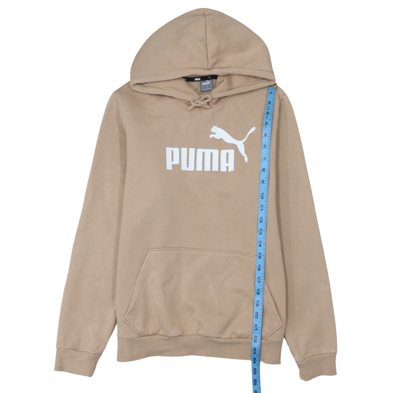 Womens UK Size L PUMA Beige Pullover Hoodie