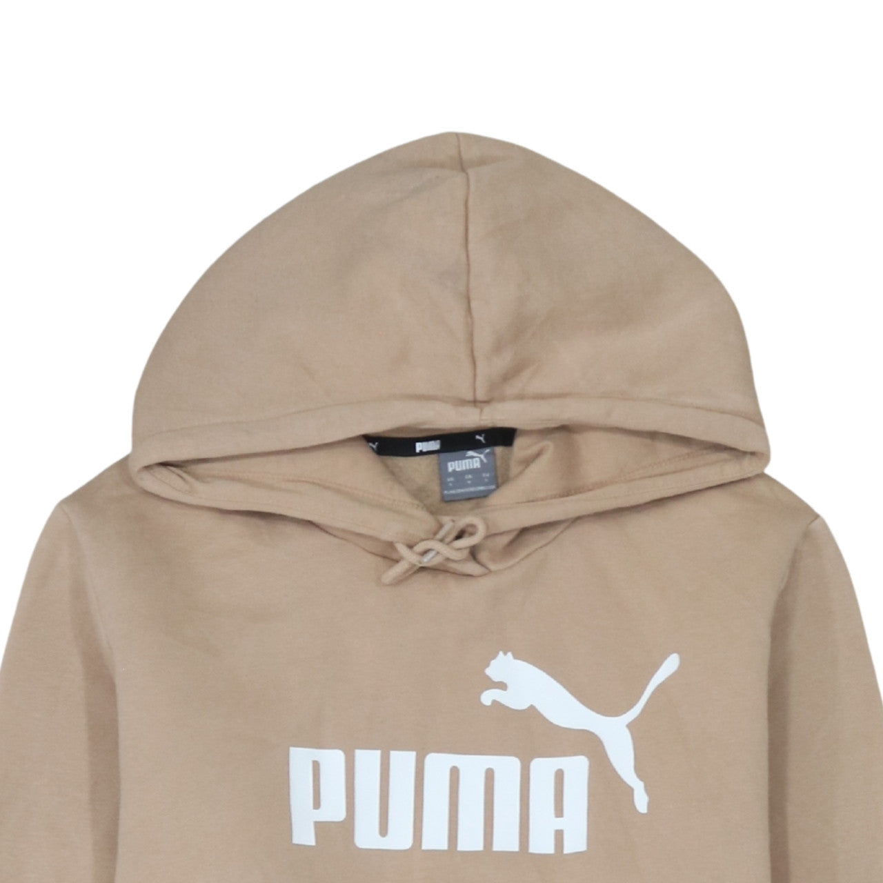 Womens UK Size L PUMA Beige Pullover Hoodie