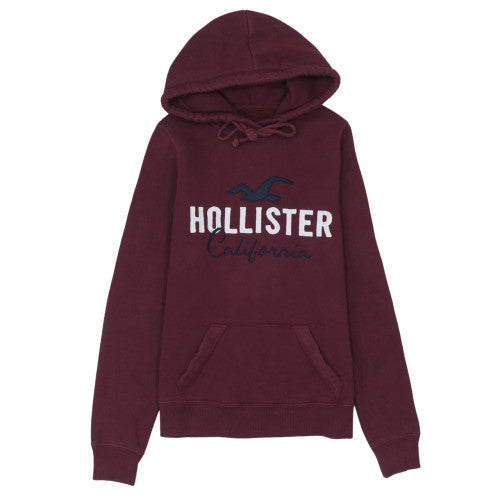 Womens UK Size XS Hollister Red Pullover Hoodie