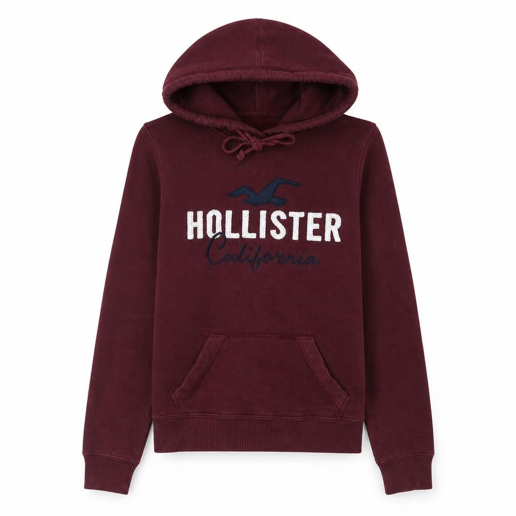 Womens UK Size XS Hollister Red Pullover Hoodie