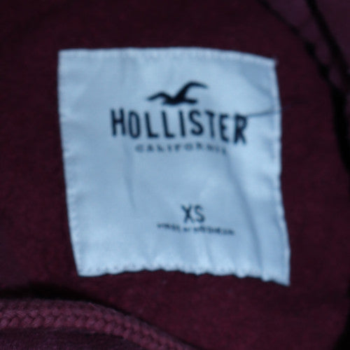 Womens UK Size XS Hollister Red Pullover Hoodie