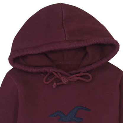 Womens UK Size XS Hollister Red Pullover Hoodie