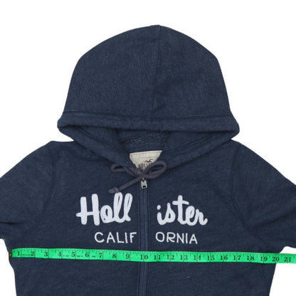 Womens UK Size 14 Hollister Blue Full Zip Hoodie