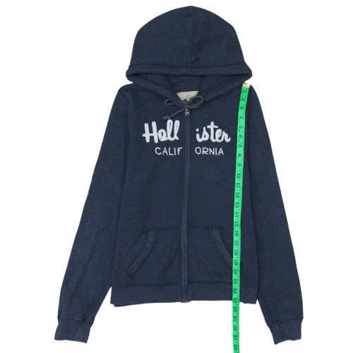 Womens UK Size 14 Hollister Blue Full Zip Hoodie
