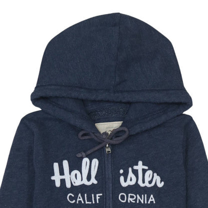 Womens UK Size 14 Hollister Blue Full Zip Hoodie