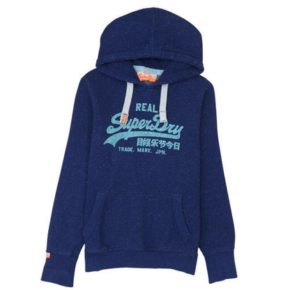 Womens UK Size M Superdry Blue Pullover Hoodie