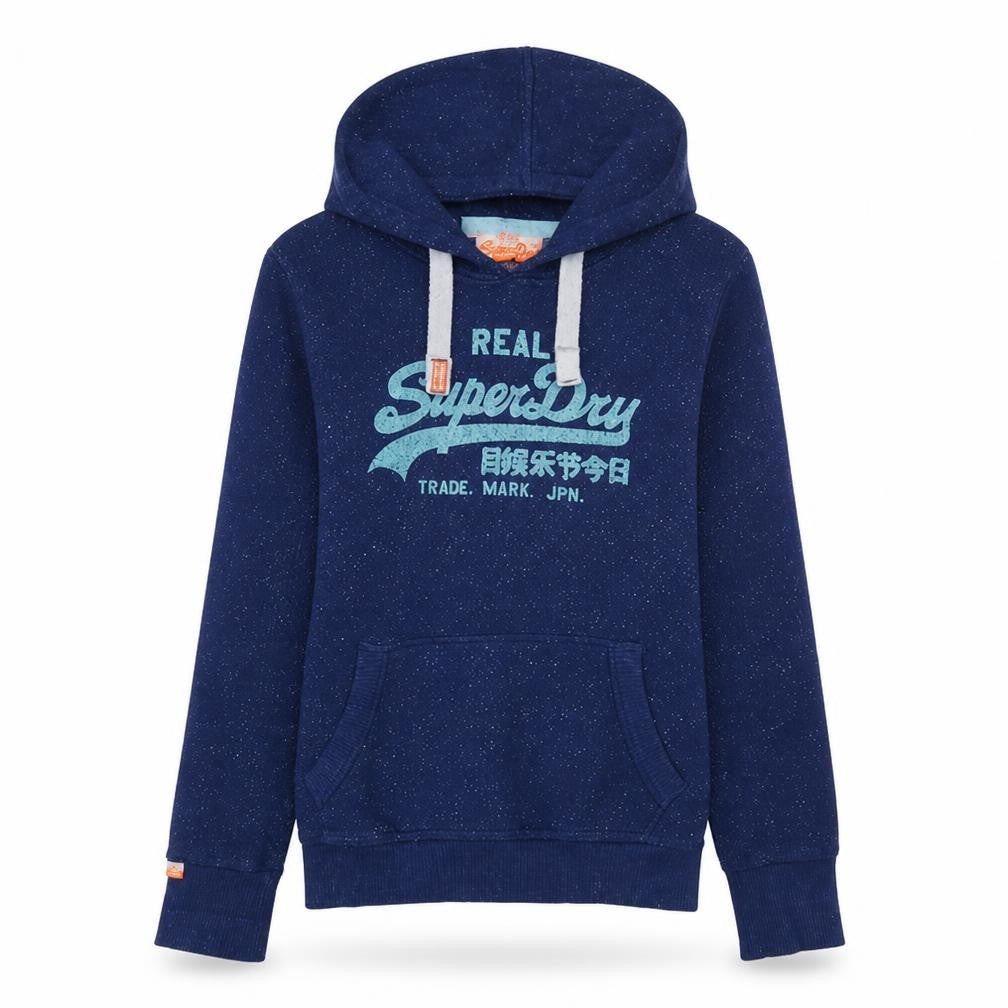 Womens UK Size M Superdry Blue Pullover Hoodie