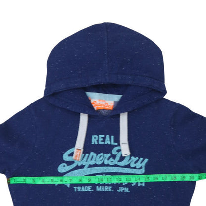 Womens UK Size M Superdry Blue Pullover Hoodie