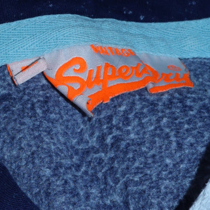 Womens UK Size M Superdry Blue Pullover Hoodie