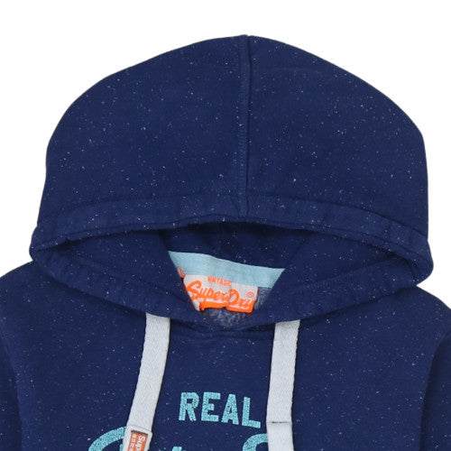 Womens UK Size M Superdry Blue Pullover Hoodie