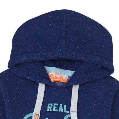 Womens UK Size M Superdry Blue Pullover Hoodie
