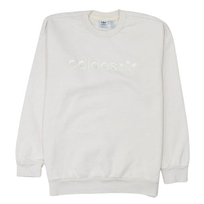Womens UK Size 12 adidas White Pullover Sweatshirt