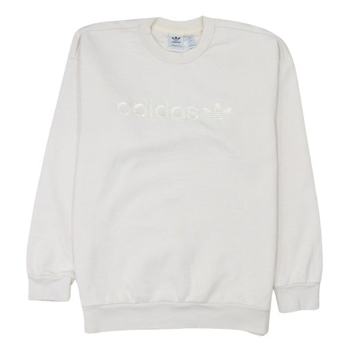 Womens UK Size 12 adidas White Pullover Sweatshirt