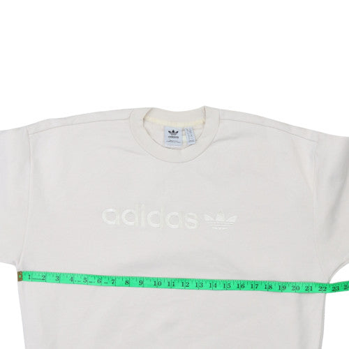 Womens UK Size 12 adidas White Pullover Sweatshirt