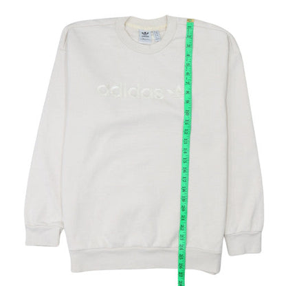 Womens UK Size 12 adidas White Pullover Sweatshirt